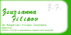 zsuzsanna filipov business card